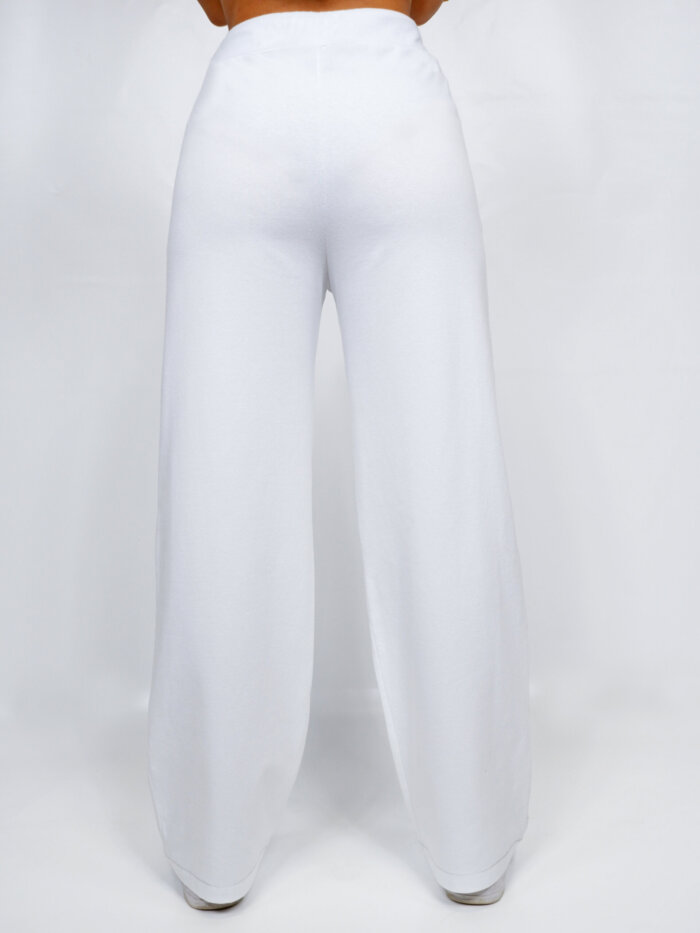 pantalone bianco in cotone stretch