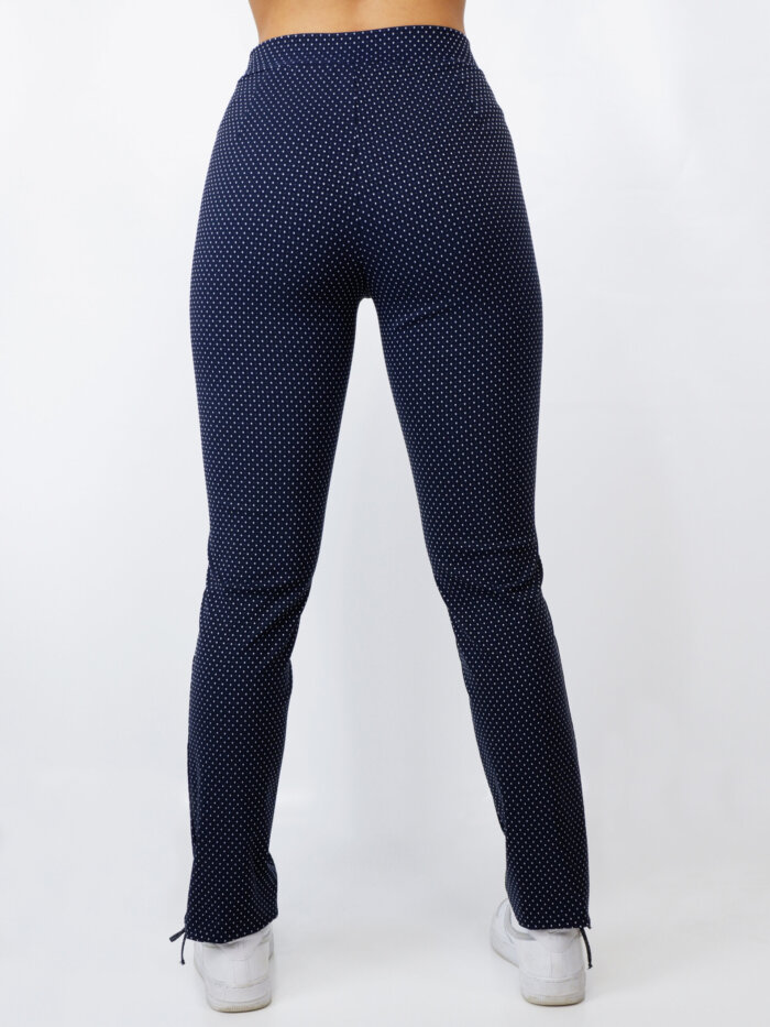 pantaloni a pois blu